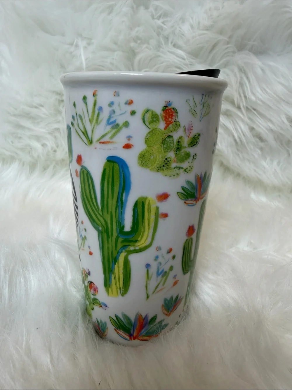 Starbucks Arizona Cactus Ceramic Traveler Tumbler 12 fl oz / 355 ml